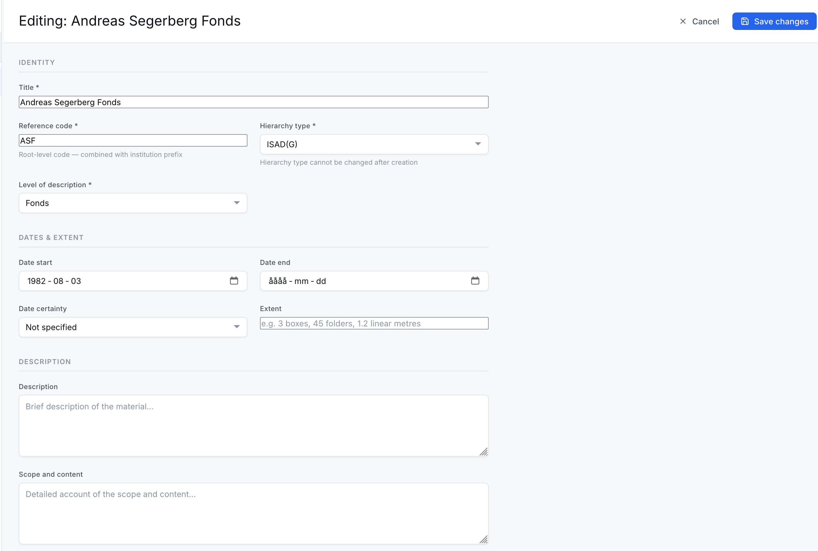 Details tab